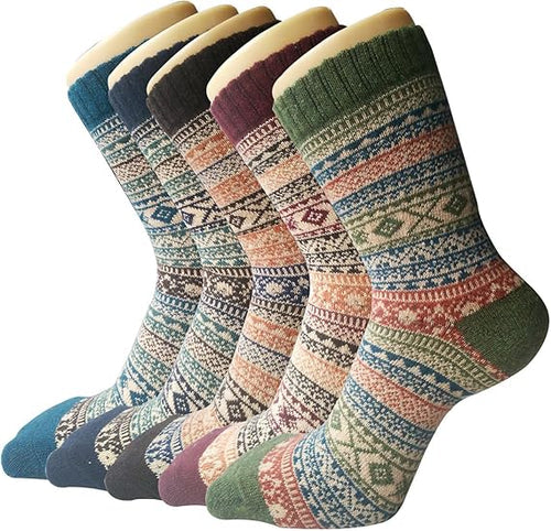 5 pack Thermal Fashion Wool Socks