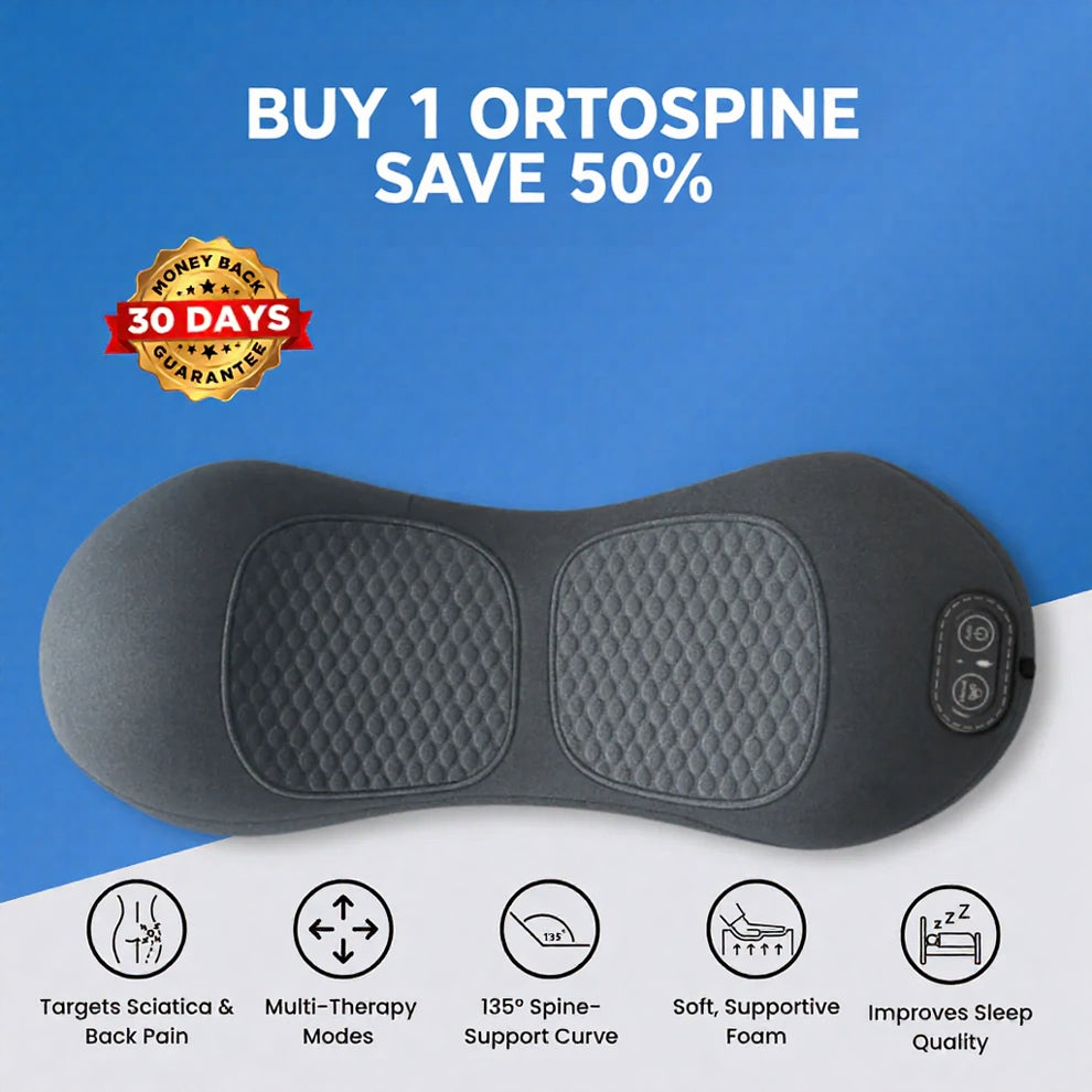 OrtoSpine Triple Fusion Pillow for Back Pain Relief